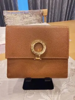 美品　ブルガリ Wホック 財布 二つ折り ベージュのサムネイル