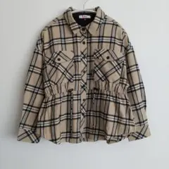 PINK-latte チェックシャツ ロンTセット