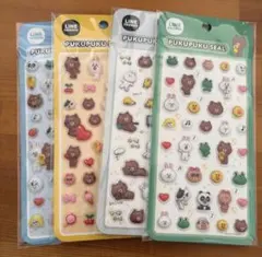 LINE FRIENDS PUKUPUKU SEAL 4枚セットのサムネイル