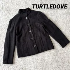 美品✨【タートルダヴ】ニットジャケット ブルゾンM 黒 ポケット ローゲージ