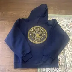 U.S. NAVY フード付きパーカー Sサイズ ネイビー