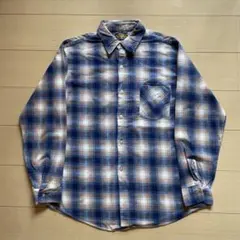 80s Sears オンブレチェックシャツ プリントネル ハイチ製 プリネル SEARS 80s ビンテージ プリントネル チェックシャツ シアーズ プリネル