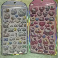 正規品　cotton puffy ハローキティ　シナモロール　2枚セット