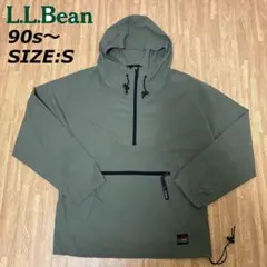 90s L.L.Bean ナイロン アノラックパーカー カーキー サイズS