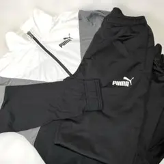 PUMA ジャージ上下セット ホワイト/グレー/ブラック