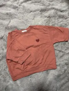 韓国服 ハート刺繍 クロップドトレーナー