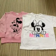 ミニー Tシャツ トレーナー2枚セット 80.90.100cm