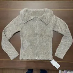 NATURAL BEAUTY BASIC ラメ入りリブ編みニットカーディガン