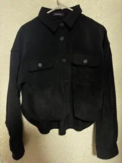 URBAN RESEARCH ブラック コーデュロイ シャツ　秋冬シャツ