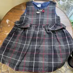 ファミリア　ジャンパースカート　ワンピース　チェック柄　100
