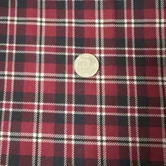 赤と黒のチェック柄 綿生地