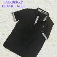 美品☆バーバリー 黒ブラック ポロシャツ ピンクシャドーホース 3(L)