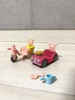 【SALE】シルバニアファミリー 三輪車・くるまセット