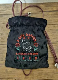 最終価格 Xgirl チャイナ 刺繍デザイン 巾着型ショルダーバッグ