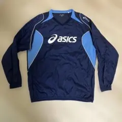 asics ピステ・ウィンドブレーカー ネイビー/ブルー Vネック　160