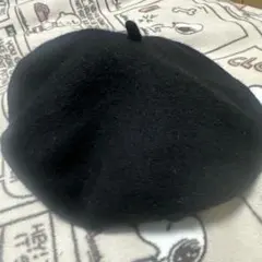 新品タグ付き ベレー帽 黒 フリーサイズ