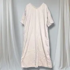 BAYFLOW Vネック 半袖 ロングワンピース ゆったり M ポケット付 春夏のサムネイル