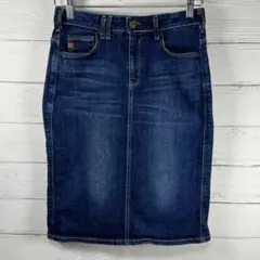 SOMETHING EDWIN デニムタイトスカート 膝丈 インディゴ S