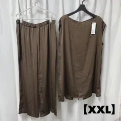 【新品】大きいサイズ　GU ヴィンテージサテンラウンジセット　XXL