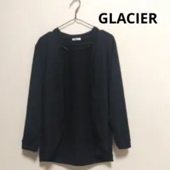 GLACIER　グラシア　ラウンド　カーディガン　羽織　春夏　黒のサムネイル