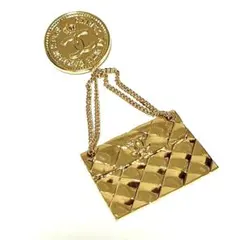 5560 CHANEL シャネル ブローチ マトラッセ ゴールド ヴィンテージ