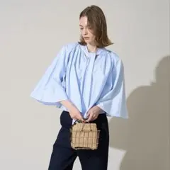 【ZANCHETTI】マーケットバッグ ラフィア調のサムネイル