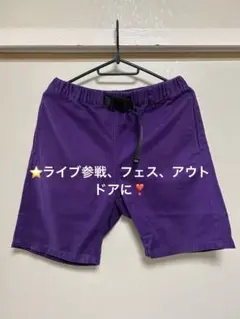 ⭐️エックスガールxgirl 紫色 ショートパンツアウトドア フェス ユニセックス