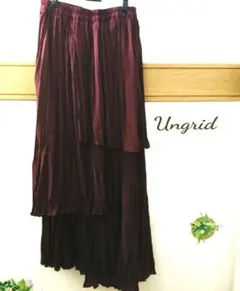 【値下げ】【タグ付き】ungrid レイヤードシフォン ロングスカート