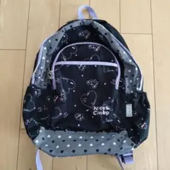 ✤kyan様✤　Nice Claup ハートうさぎ柄 リュック 黒紫のサムネイル