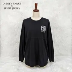 希少 ディズニー スピリットジャージー M 黒 ミッキーマウス Y2K ロンT