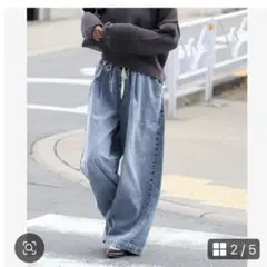 JOURNALSTANDARD☆イージーデニムワイドパンツ　38のサムネイル