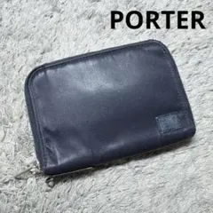 PORTER ポーター 二つ折り財布 ラウンドファスナー ネイビー