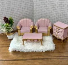 新品未使用♡ハンドメイド♡ミニチュア家具セット♡6点セット♡アンティーク仕上げ