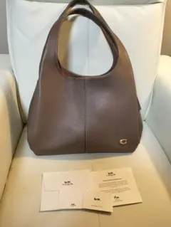 Coach ラナショルダーバッグダークストーングレージュ大