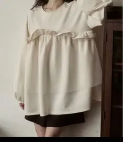 moi tytto ダンボールチュールチュニック　　ナチュラル　 フリーサイズ