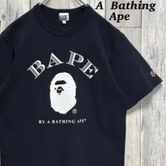 アベイシングエイプ ワンポイント ワッペン Tシャツ ブラック Mサイズ