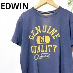 人気 EDWIN エドウィン カレッジロゴ Tシャツ M Y2K