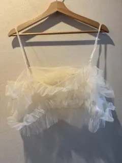 Èaphi TULLE ASYMMETRY FRILL CAMISOLE 白 2026年最新】Tulle asymmetry frillの人気アイテム - メルカリ