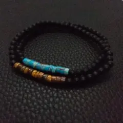 オニキス ターコイズ ブレスレット メンズ レディース 4mm