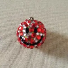 パヴェボール チャーム レッド系