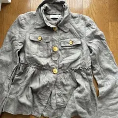 ZARA WOMAN グレー リネンジャケット Mのサムネイル