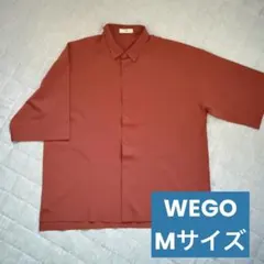 WEGO ウィゴー 半袖シャツ ビッグシルエット M ブラウン/ユニセックスのサムネイル