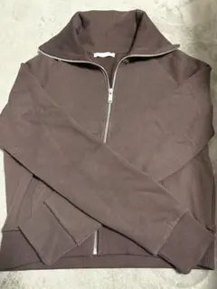 ZARA ジップアップ ジャケット ブラウン L