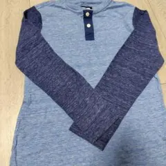 gapキッズ長袖Tシャツ 青系 2ボタン