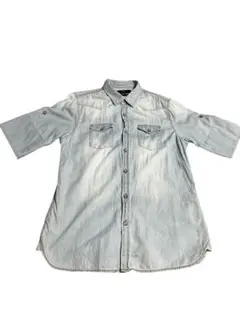 SCOTCH & SODA スコッチ＆ソーダ 半袖デニムシャツ ライトブルーのサムネイル