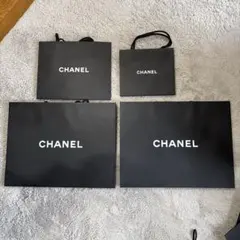 CHANEL 紙袋　ブラック　大中小　4枚セット
