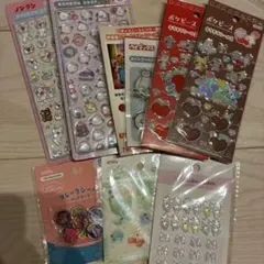 セリア　シール　まとめ売り　ウォーターシール　ぷくぷくシール　ぷくっとシール