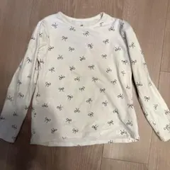 H&M リボン柄 長袖カットソー