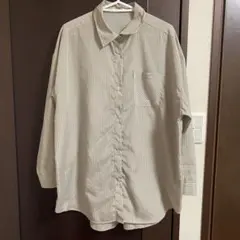 ストライプ 長袖シャツポケット付