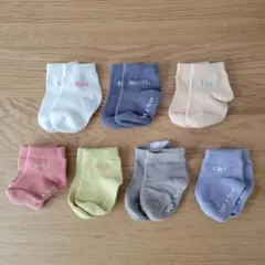 曜日デザイン ベビー靴下セット 7足